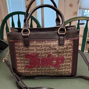 Juicy Couture Burgundy and Brown Satchel